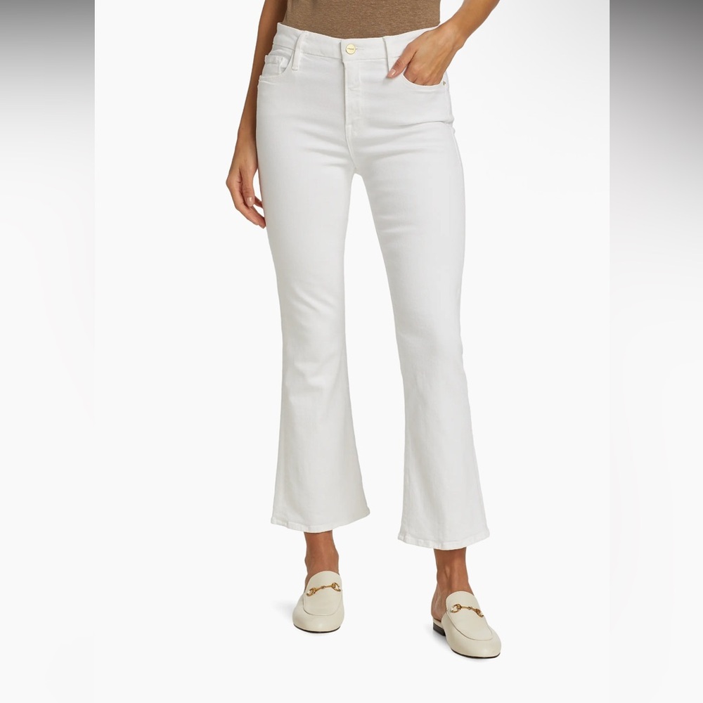 FRAME Denim White Flare Jeans
